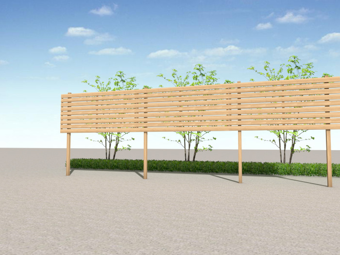 正規】LIXIL木製調AA YS3型 横スリット(板張り) アルミ多段柱 上段のみ形材 フェンスを値引45%工事販売 愛知三重岐阜