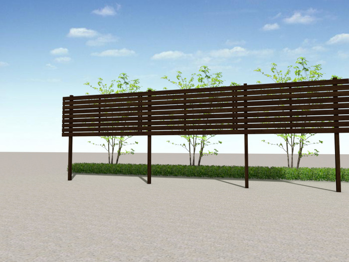 正規】LIXIL木製調AA YS3型 横スリット(板張り) アルミ多段柱 上段のみ形材 フェンスを値引45%工事販売 愛知三重岐阜