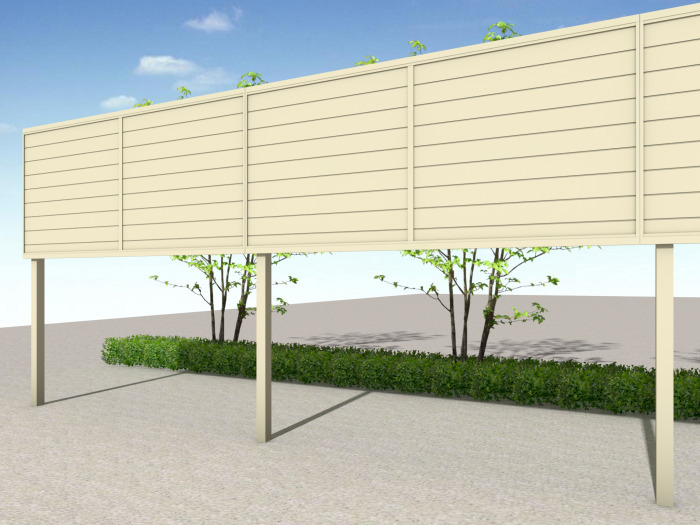 新品 スクリーンフェンス 目隠し <br>YKK YKKap <br>リレーリア フェンス 2N型 <br>フェンス本体+柱セット 自在連結用  メーターモジュール <br>アルミカラー <br>H14FK <br>形材フェンスガーデン DIY 塀 壁 囲い 境界 屋外