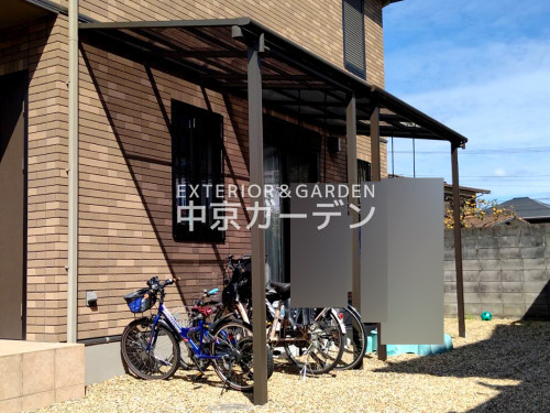 施工例画像：三重県 伊賀市  YKK木製調ルシアスアップゲート03型2台 LIXILスピーネF1階