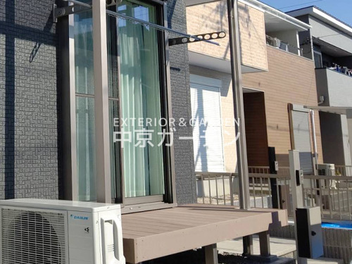 施工例画像：愛知県 名古屋市  LIXILスピーネF1階 LIXIL樹ら楽ステージ LIXILフェンスABYS3型横スリット3
