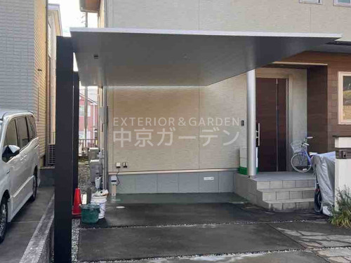 施工例画像：愛知県 日進市  ヨドコウエスモESF-1509A LIXILカーポートSC1台 オリジナル土間コンクリート