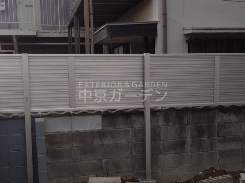 施工例画像：愛知県 名古屋市  YKKシンプレオ5F型横目隠し2段支柱上段のみ